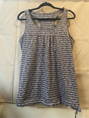 Athleta Gray Space-Dye Racerback Tank Top